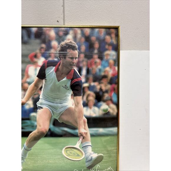John McEnroe Signed Picture In Frame 16x22 main image 5